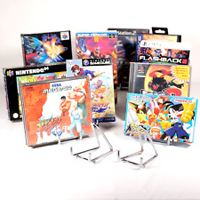 Lot De 5 Supports Chevalets pour Jeux Vidéo De Collection en Acier Chromé