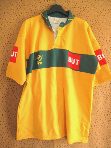 Maillot rugby jaune vert - jaune, ffr