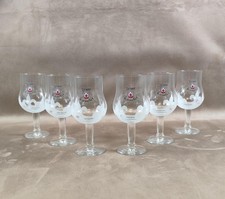 Lot of 6 Tripel Karmeliet Beer Glasses Made in France Vintage 2000