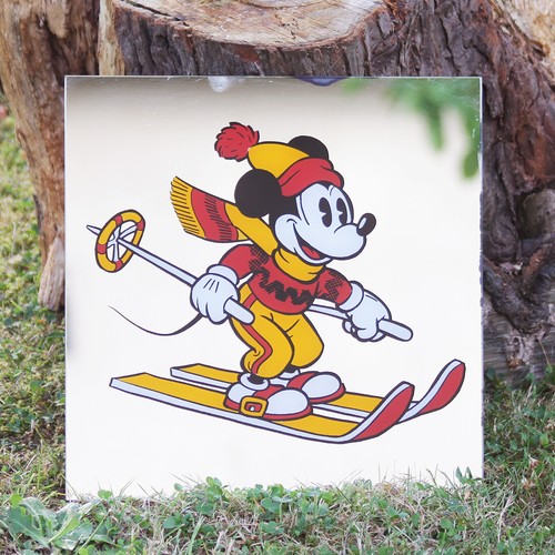 Miroir vintage mickey skieur - miroir,