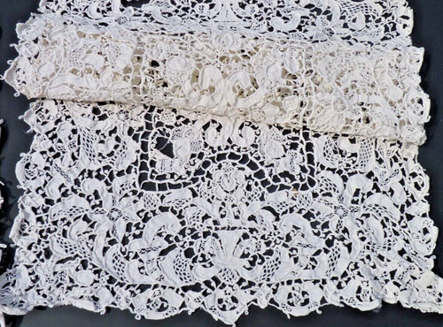 Dentelle ancienne duo de - dentelle, ancienne,