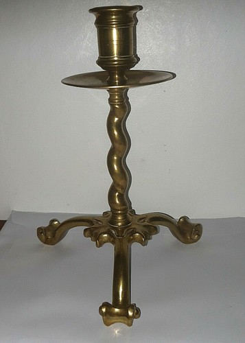 Ancien bougeoir bronze pied - ancien,