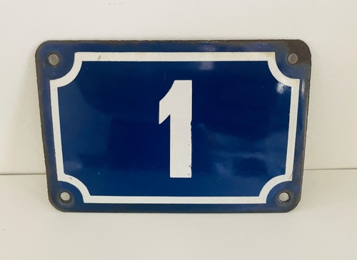 Plaque numéro rue - de, ancienne