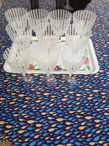 Lots verres vin - sur, pied