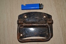Grosse poignée articulée ancienne en métal pour coffre,tiroir, casier, transport