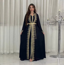 African Muslim Fashion Dress Caftan Marocain Evening Party Dresses Prom