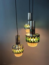Green Vintage Space Age Massive Cascade Pendant Lamp