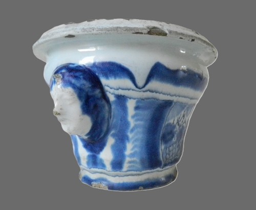 Ancien cache pot faience de - ancien,
