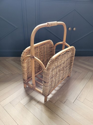 Porte revues vintage bambou - vintage, en