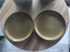 Lot of 2 Brass Trays for Antique Roberval Type Scale, Diameter 20cm