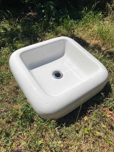 Vasque blanche carré - vasque, 45cm