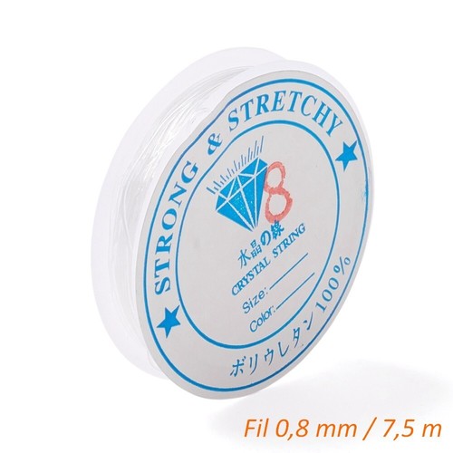 Fil élastique transparent 8 - élastique, 0.8