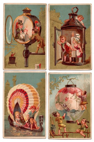 Lot chromos lanternes de - 4,