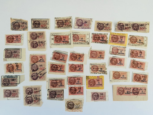 Lot timbres fiscaux - 45,
