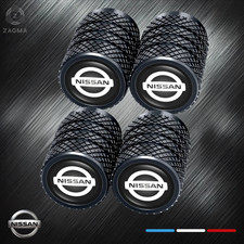 Set Of 4 Premium Metal Tyre Dust Valve Caps For NISSAN All Models