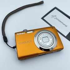 [For Parts] NIKON Coolpix S3000 Orange Digital Camera 12.0MP TESTED Lens Error