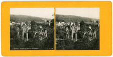 Stereo, Belgique, Orval, Ruines de l'abbaye, circa 1900 Vintage stereo card