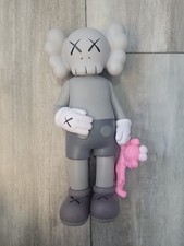 KAWS Companion Grey Vinyl Art Toy Figure – Designer Collectible w/ Pink Doll