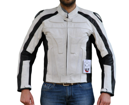Veste moto cuir véritable - veste,