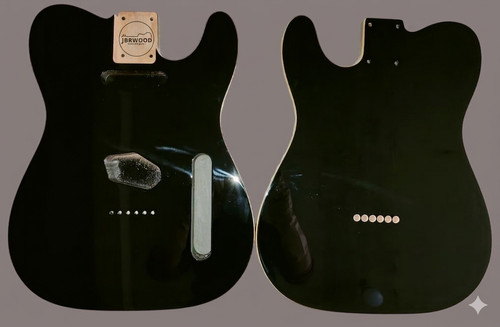 Corps telecaster noir - noir, brillant