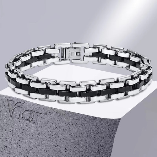 Bracelet maillons acier - À, en
