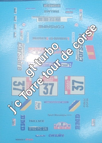 Decals turbo j - 1/43,