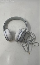 Beats By Dre White Adjustable Headband Wired Portable Headphones Not Tested