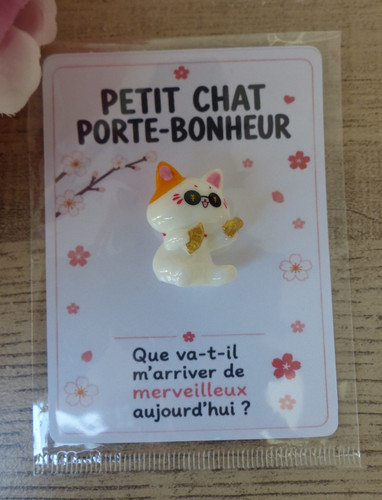 Mini chat porte bonheur - chat, porte‑bonheur