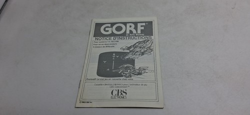 Notice jeu cbs colecovision - du,