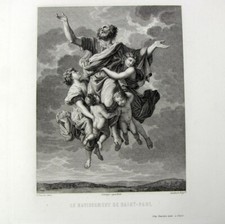 Gravure Ravissement de St Paul