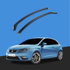 SEAT IBIZA MK4 6J 2008-2017 3 Door Coupe Wind Deflectors 2pc Tinted