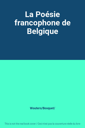 Poésie francophone de - la,