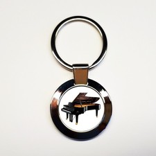 Porte-clés rond musique piano à queue