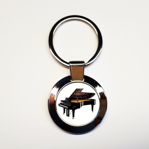 Porte clés rond musique piano - rond,