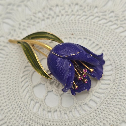 Vintage flower tulip enamel - tulip,