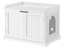 Maison Meuble de Toilettes Grands/Petits Chats Meuble de Rangement Cache Litière