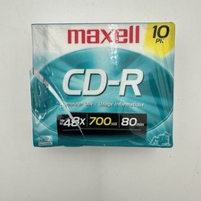 MAXELL CD-R 700MB 80min 48X Recordable Compact Disc CD 10 Pack