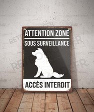 Plaque métal vintage Accès