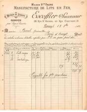 Invoice.AM19683.Lyon.1902.Escoffier.Vve Faure.Iron bed.Garden furniture.Re