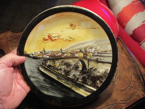 Anciene assiette vue nyons - de,