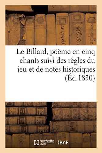 Billard poeme en cinq - le,