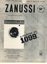 ADVERTISING ADVERTISING 044 1966 ZANUSSI washing machine made in PORDENONE