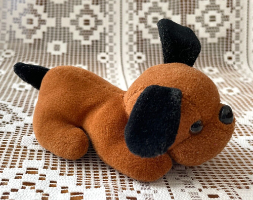 Mini peluche chien marron - mini,