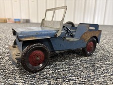 Vintage Marx  Steel Willys Jeep With Hitch Circa 1940s?