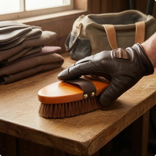 Brosse toilettage bois - de, en