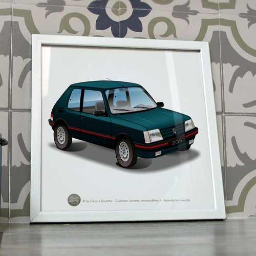 Poster peugeot 205 gti - peugeot,
