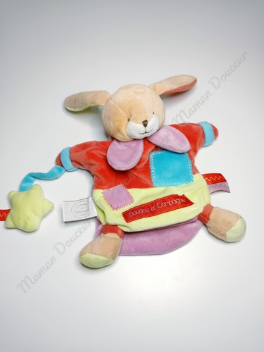 Doudou plat marionnette lapin - doudou, plat/marionnette