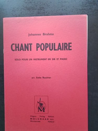 Partition brahms chant - partition,