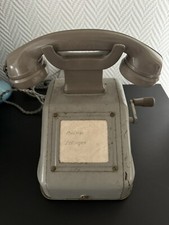 Antique 1950s Phone! Rotary lever for mediation connection 