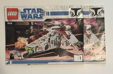 LEGO Star Wars Republic Attack Gunship 7676 INSTRUCTION MANUALS ONLY, 1 & 2!